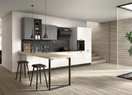 Cucina Moderna con penisola Joy 07 in melaminico di GM Cucine