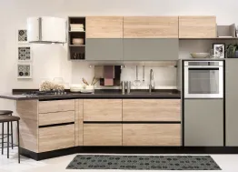 Cucina Moderna Kyra in Rovere Vintage di Creo