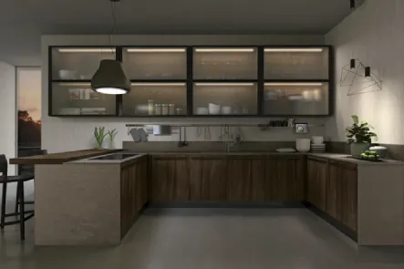 Cucina moderna Clover 12 di Lube