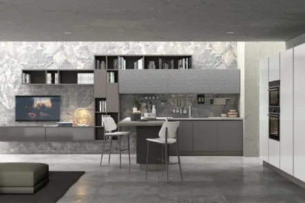 Cucina moderna Clover 02 di Lube