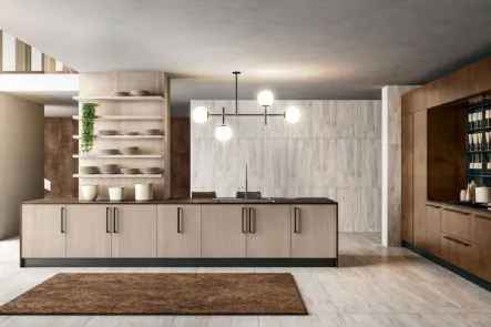 Cucina Moderna con isola Clover Design 05 di Lube