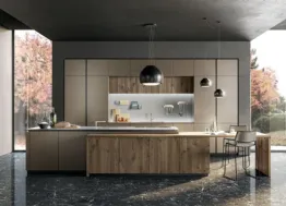 Cucina Moderna con isola Oltre Design Lux 01 di Lube