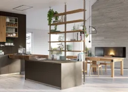 Cucina moderna in rovere con penisola Oltre Design Lux 03 Lube