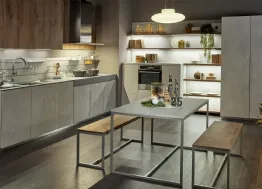 Cucina moderna in legno di rovere Oltre Lux 15 Lube