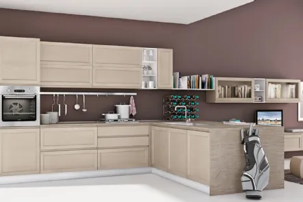 Cucina Moderne Selma in Laccato Canapa di Creo
