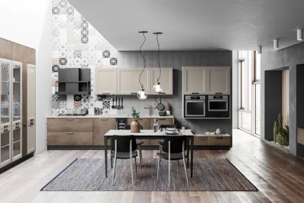 Cucina Moderna Smart finitura Cemento Bronzo di Creo