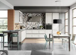 Cucina Moderna Smart finitura Frassino Bianco v4 di Creo