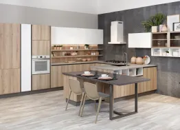 Cucina Moderna angolare Tablet finitura Rovere Arizona di Creo
