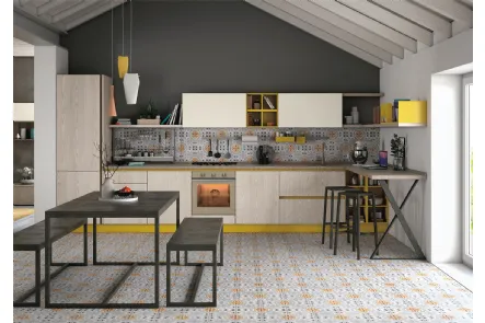 Cucina Moderne Tablet finitura Frassino Sabbia di Creo