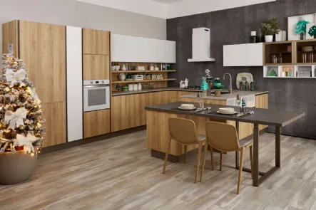 Cucina Moderna Tablet finitura Rovere Ortisei di Creo