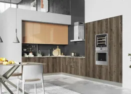 Cucina Moderne angolare Tablet finitura Rovere Tablà di Creo