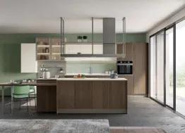 Cucina Moderna Tablet Wood in Rovere Fumè di Creo