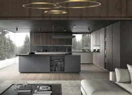 Cucina Moderna con isola Ventidue & XL 01 in laminato Fenix di GM Cucine