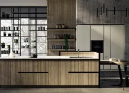 Cucina di design con colonne e scaffalature New Step 02 di Mirandola